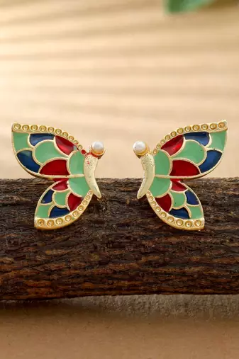 Multi color meenakari earrings