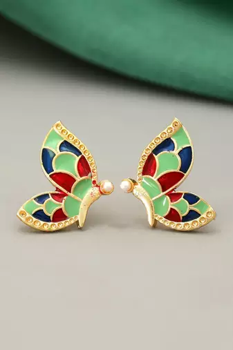Multi color meenakari earrings