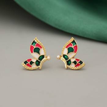 Multi color meenakari earrings 2