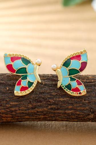 Multi color meenakari earrings