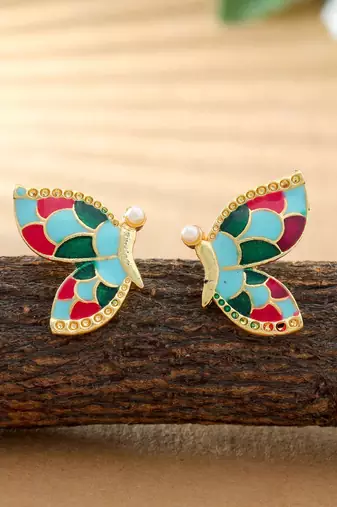 Multi color meenakari earrings
