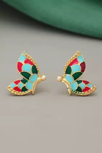 Multi color meenakari earrings
