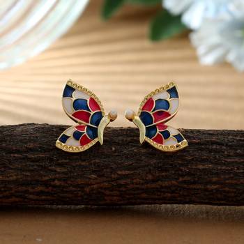 Multi color meenakari earrings 1