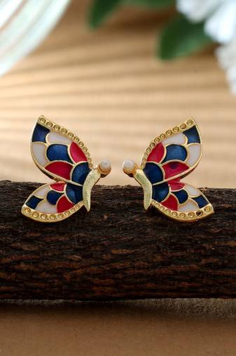 Multi color meenakari earrings