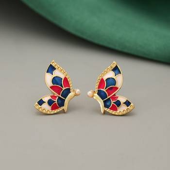 Multi color meenakari earrings 2