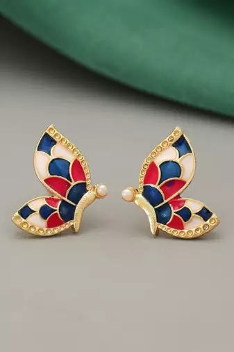Multi color meenakari earrings