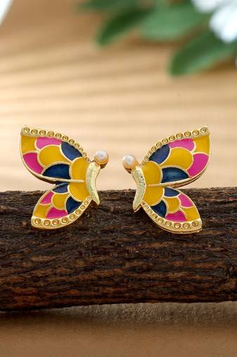 Multi color meenakari earrings