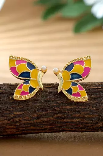 Multi color meenakari earrings