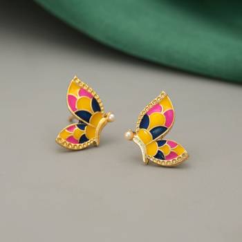Multi color meenakari earrings 2
