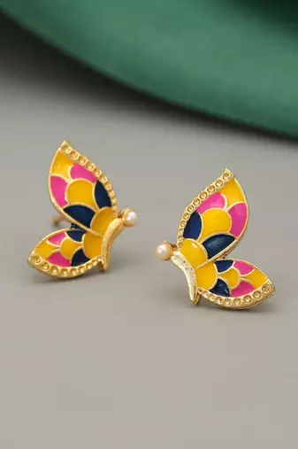 Multi color meenakari earrings