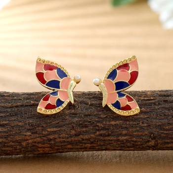 Multi color meenakari earrings 1