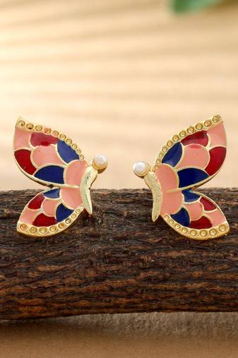 Multi color meenakari earrings