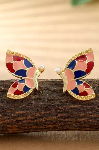 Multi color meenakari earrings