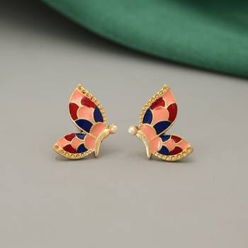 Multi color meenakari earrings 2