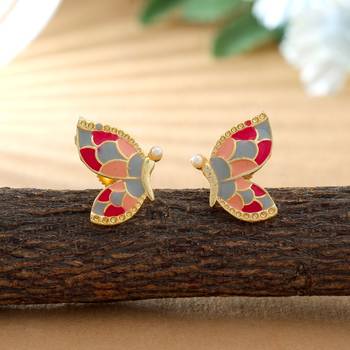 Multi color meenakari earrings 1