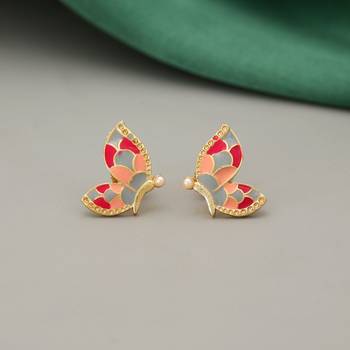 Multi color meenakari earrings 2