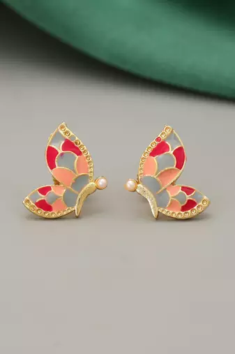 Multi color meenakari earrings
