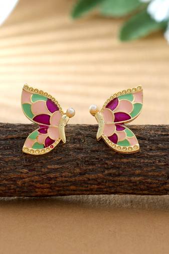 Multi color meenakari earrings