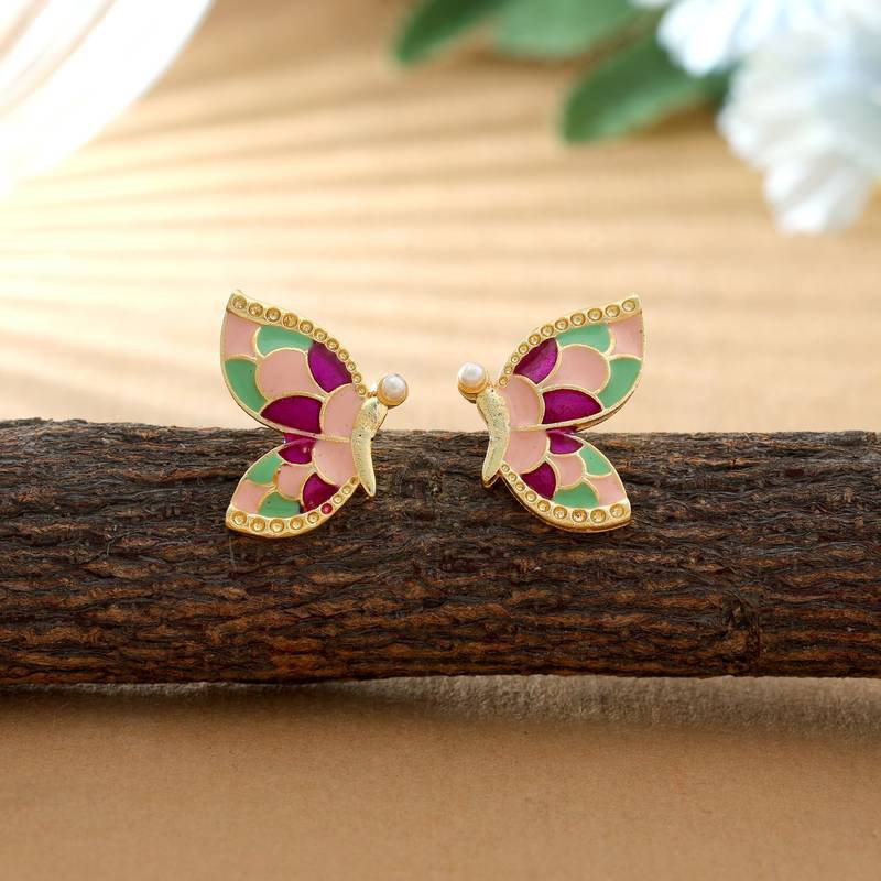 Multi color meenakari earrings