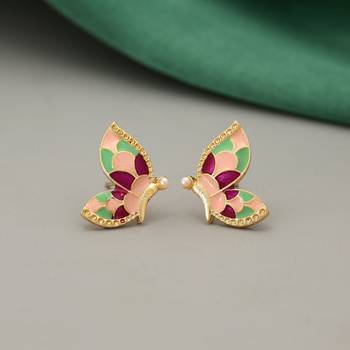 Multi color meenakari earrings 2