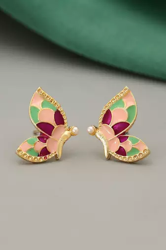 Multi color meenakari earrings