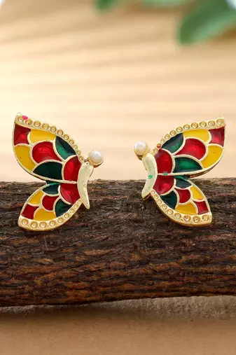 Multi color meenakari earrings