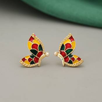 Multi color meenakari earrings 2