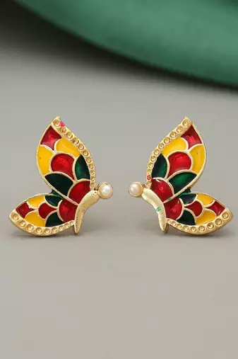 Multi color meenakari earrings