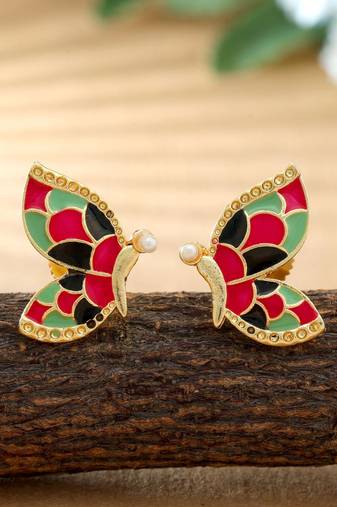 Multi color meenakari earrings