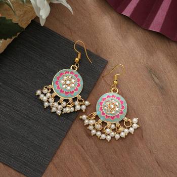 Multi  color meenakari earrings 2