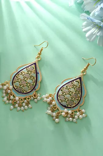 Multi  color meenakari earrings