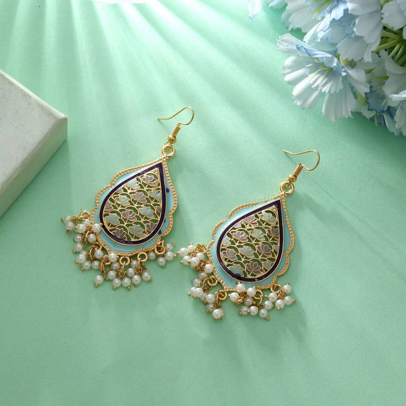 Multi  color meenakari earrings