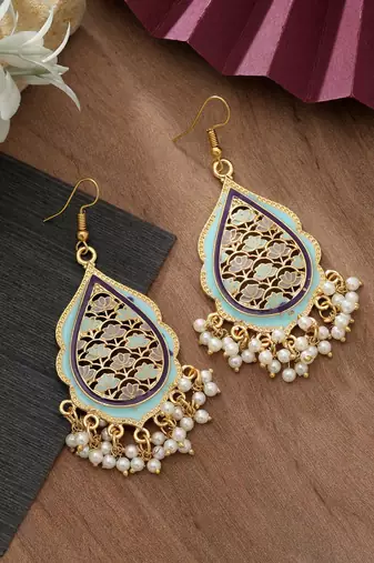 Multi  color meenakari earrings
