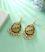 Purple color meenakari earrings