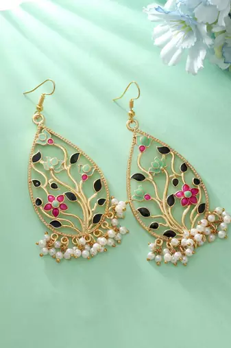 Multi color meenakari earrings