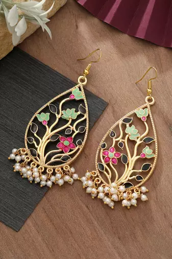 Multi color meenakari earrings