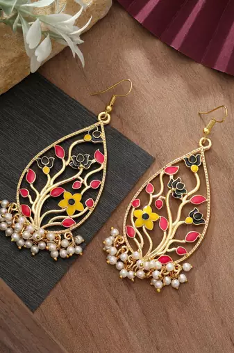 Multi color meenakari earrings