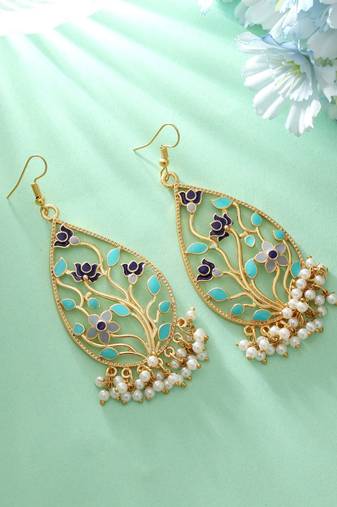 Multi color meenakari earrings