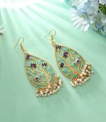 Multi color meenakari earrings