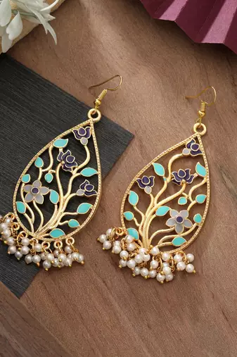 Multi color meenakari earrings