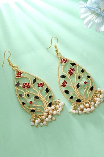 Multi color meenakari earrings