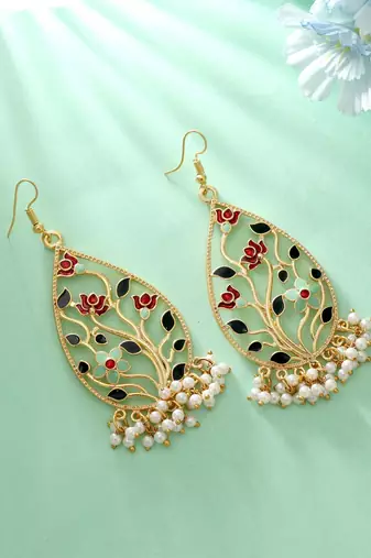 Multi color meenakari earrings