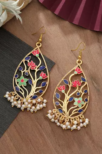 Multi color meenakari earrings