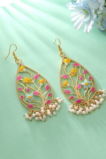 Multi color meenakari earrings