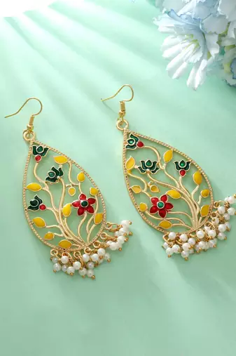 Multi color meenakari earrings