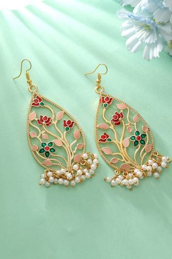 Multi color meenakari earrings