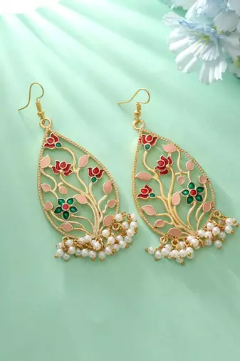 Multi color meenakari earrings