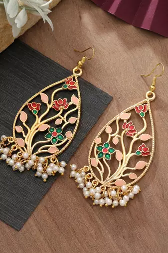 Multi color meenakari earrings