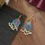 Firozi color meenakari earrings
