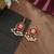 Red color meenakari earrings